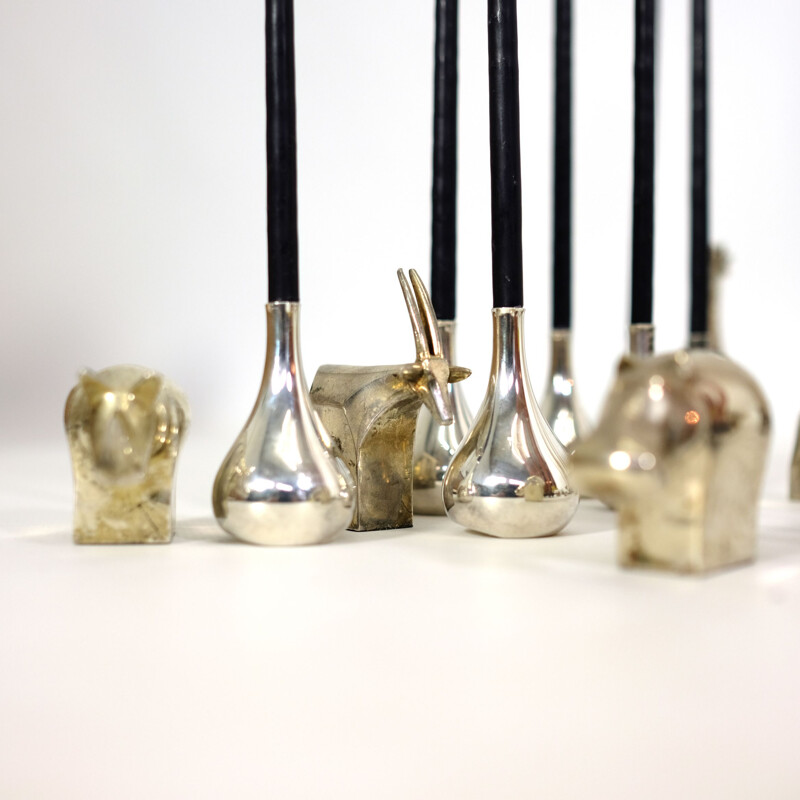 Set of 4 vintage candlesticks by Jens Quistgaard for Dansk