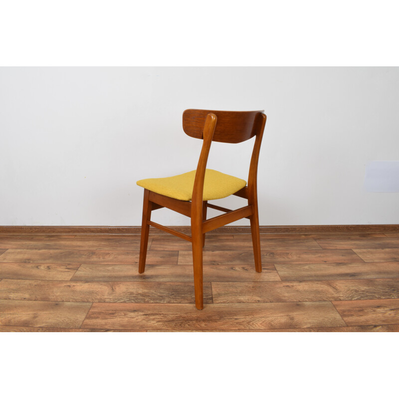 Set of 6 yellow teak chairs from Farstrup Møbelfabrik