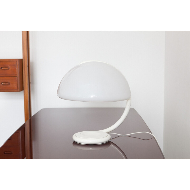 White Serpente lamp by Elio Martinelli for Martinelli Luce