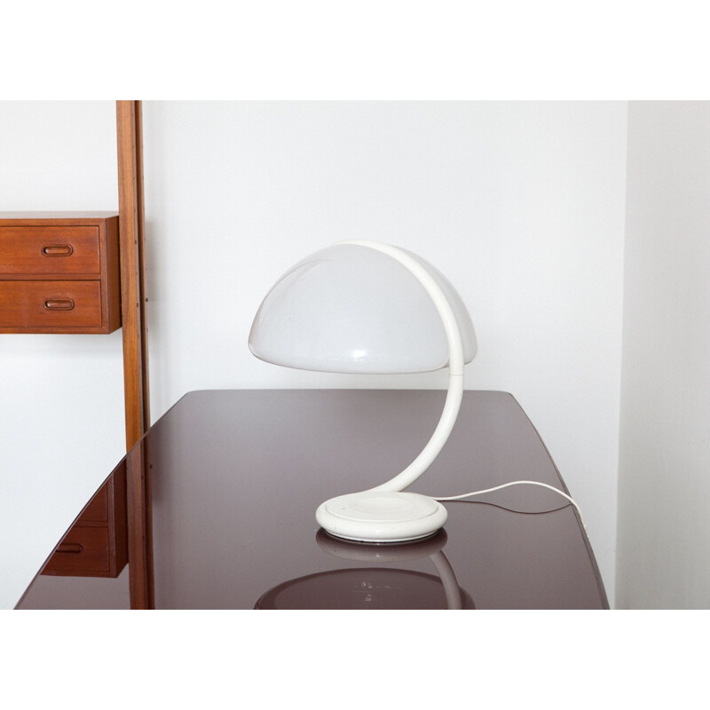 White Serpente lamp by Elio Martinelli for Martinelli Luce