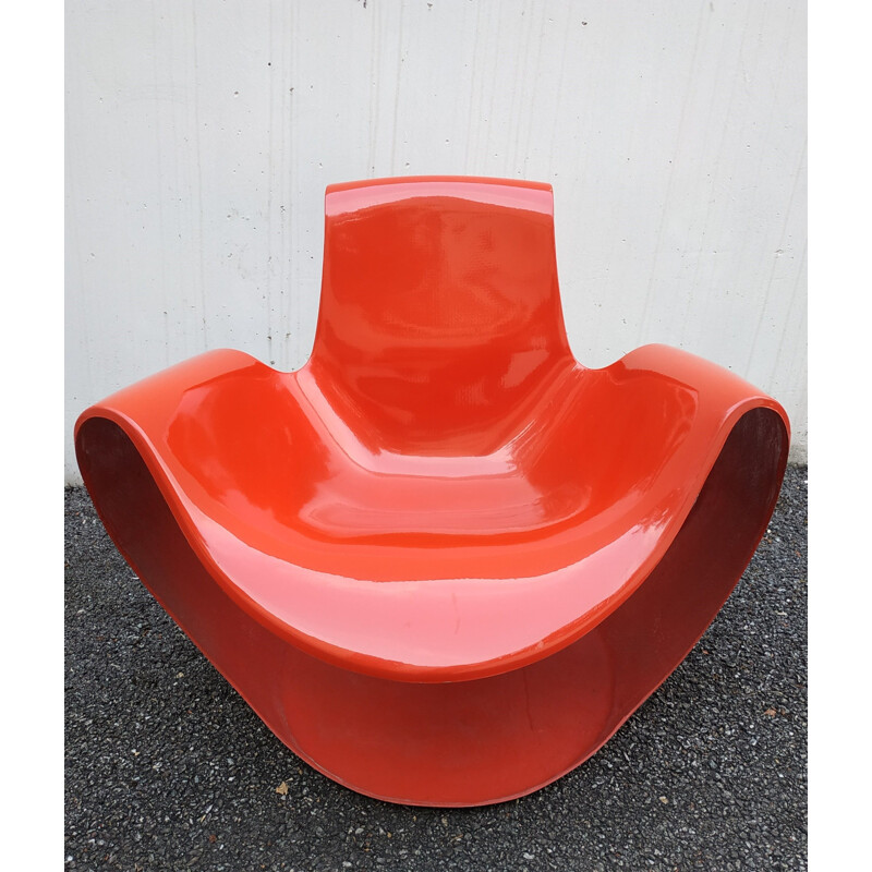 Fauteuil Albatros rouge par Danielle Quarante