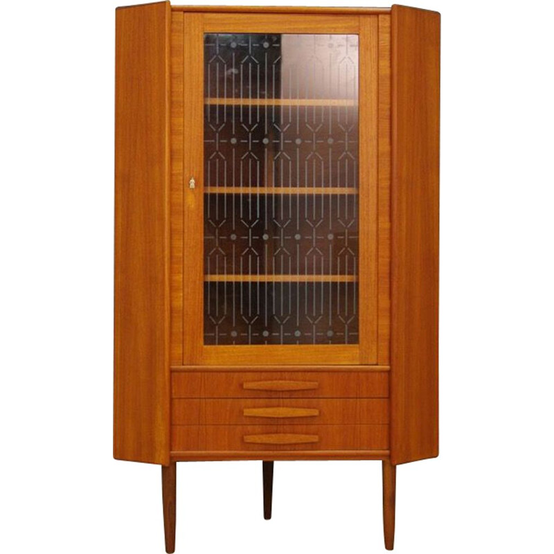 Vintage corner cabinet in teak by P Rimme