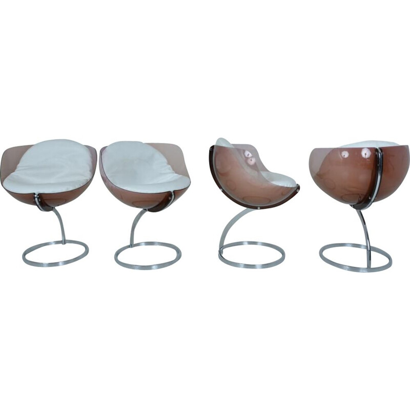 Set of 4 vintage chairs "Sphere" by Boris Tabacoff