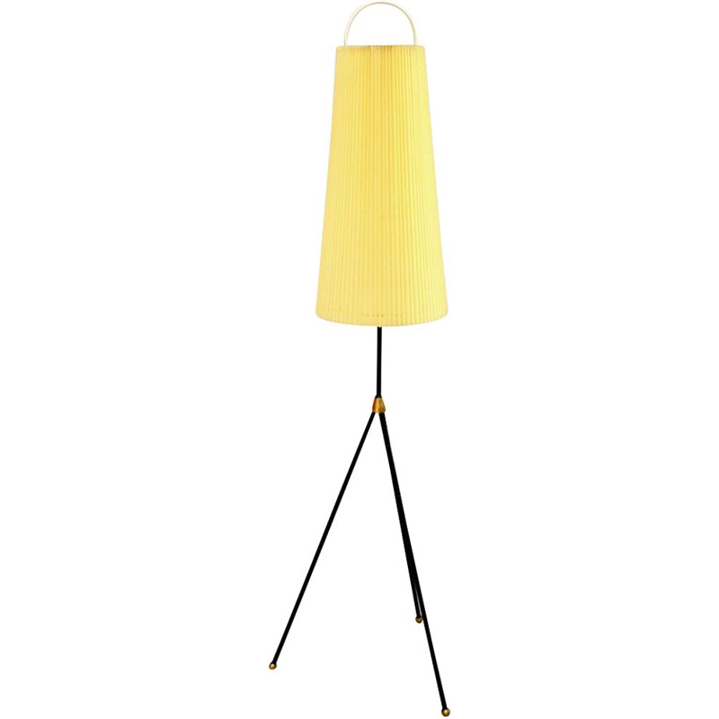 Vintage yellow floor lamp tripod