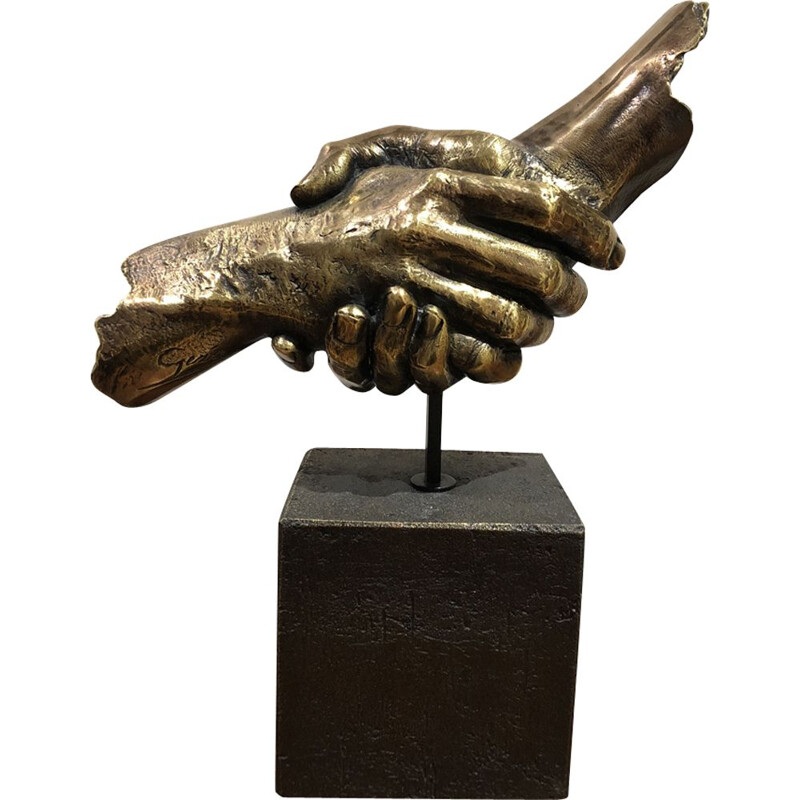 Vintage sculpture in bronze by Miguel Guía