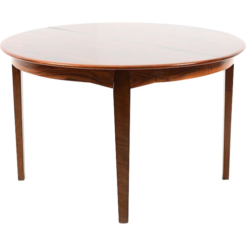 Vintage round Danish dining table in rosewood