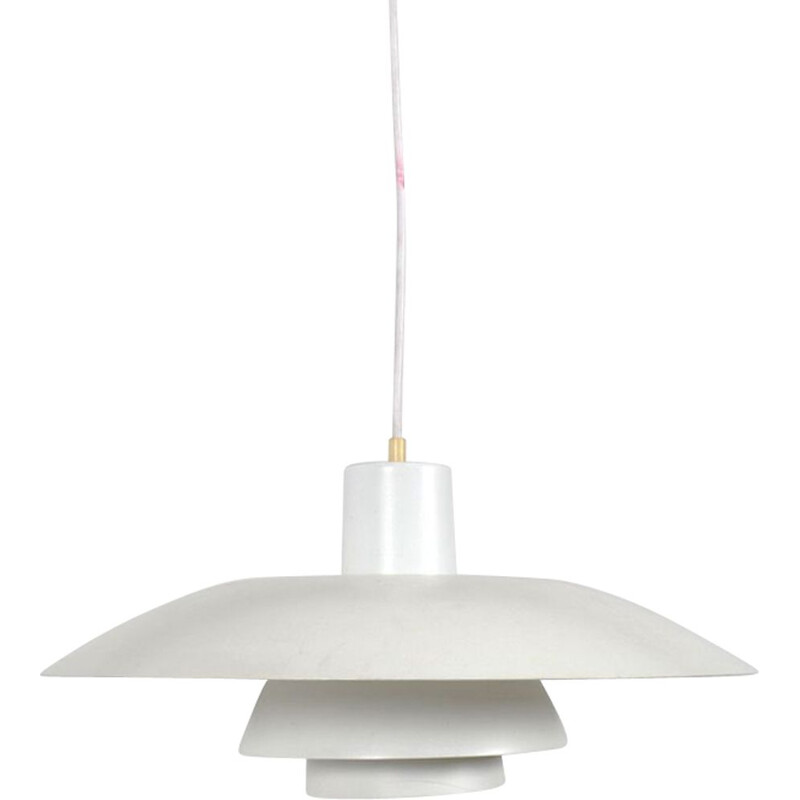 Vintage white pendant lamp "PH 43" by Louis Poulsen