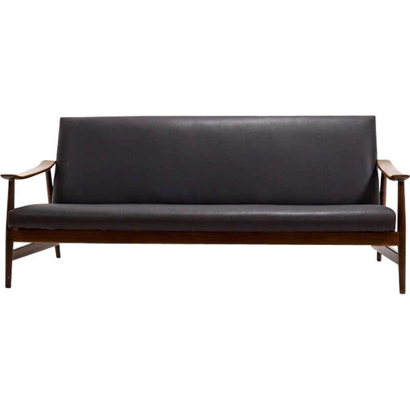 Vintage Danish 3-seater sofa in teak