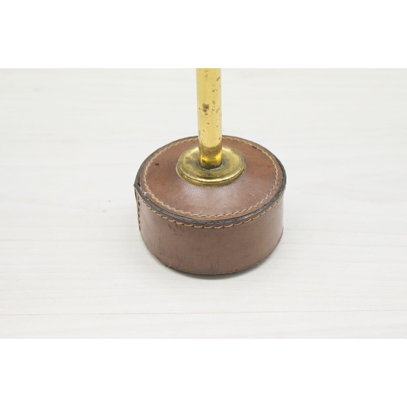 Vintage brown floor ashtray in brass
