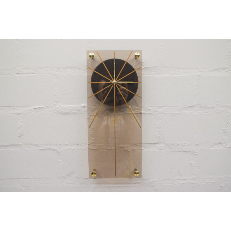 Vintage wall clock in plexiglas