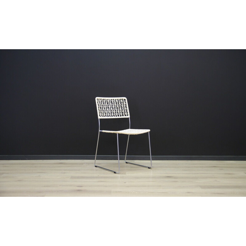 Set of 2 Scandinavian chairs in aluminum