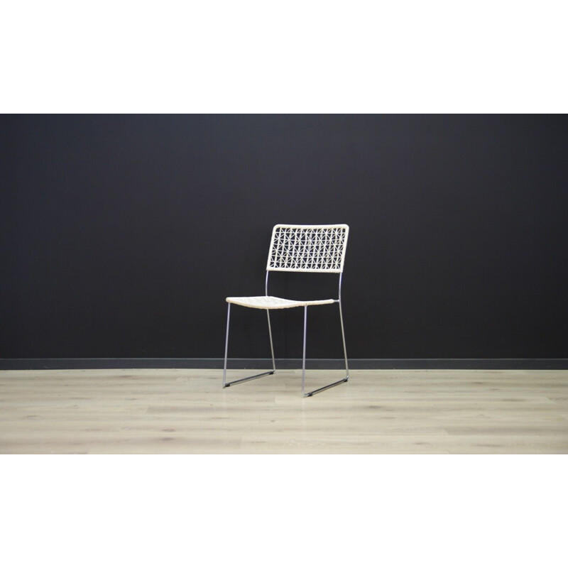 Set of 2 Scandinavian chairs in aluminum