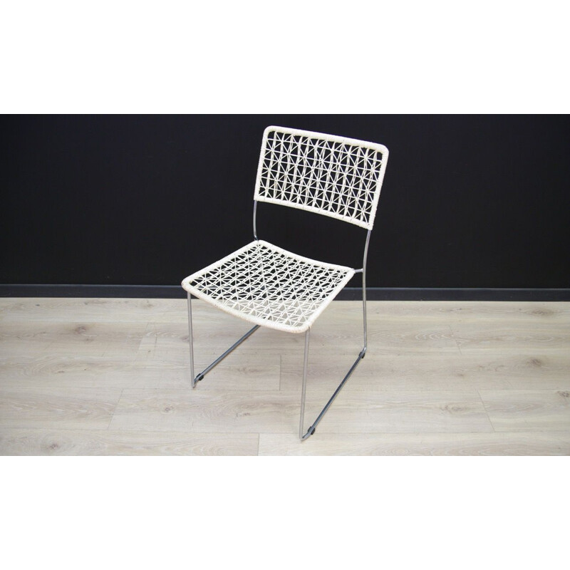 Set of 2 Scandinavian chairs in aluminum