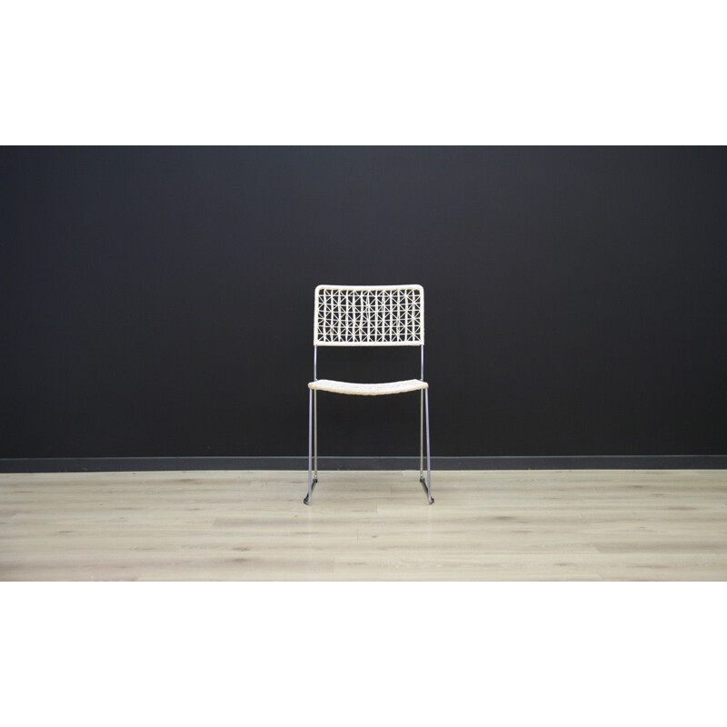 Suite de 2 chaises scandinaves vintage en aluminum