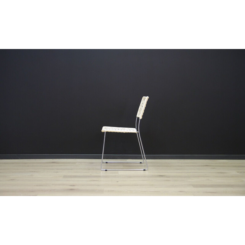 Set of 2 Scandinavian chairs in aluminum