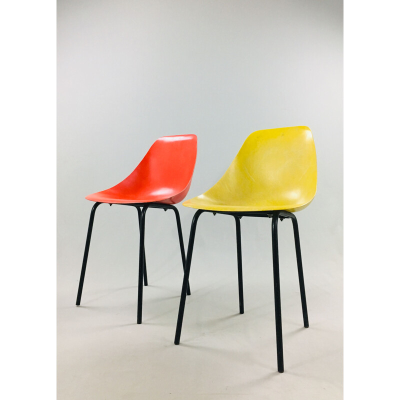 Set of 2 Ladybug chairs by René-Jean Caillette