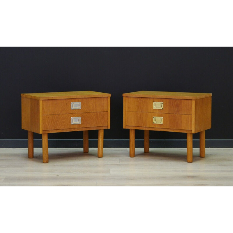 Set of 2 Scandinavian cabinets in ashwood