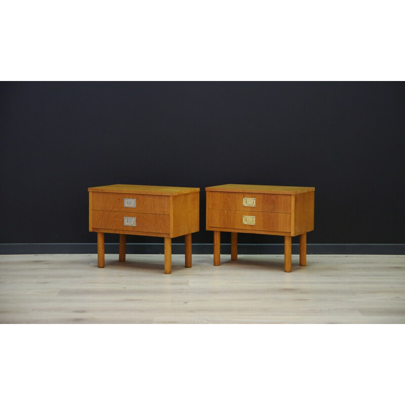 Set of 2 Scandinavian cabinets in ashwood