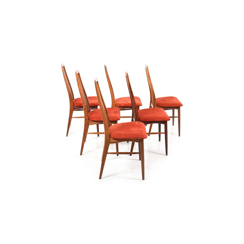 Set of 6 vintage dining chairs in rosewood by Niels Koefoed