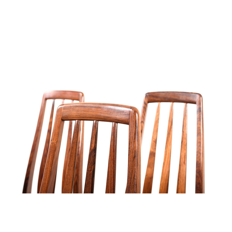 Suite de 6 chaises vintage en palissandre par Niels Koefoed