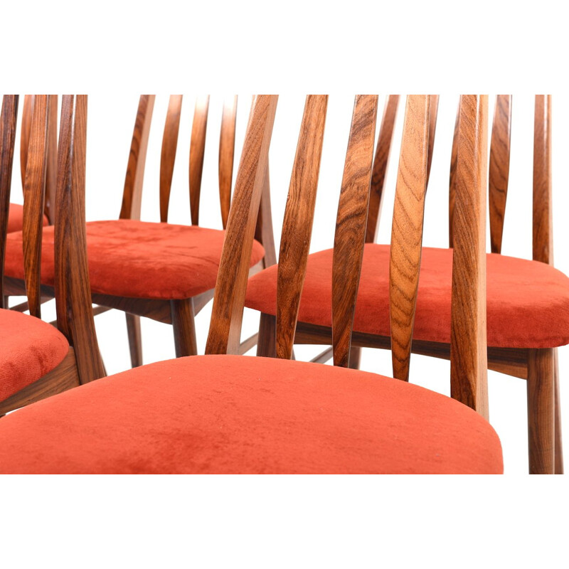 Set of 6 vintage dining chairs in rosewood by Niels Koefoed