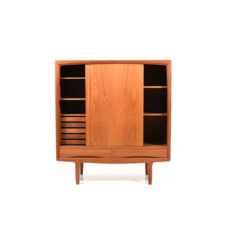 Vintage Danish highboard in teak by Gunni Omann for ACO