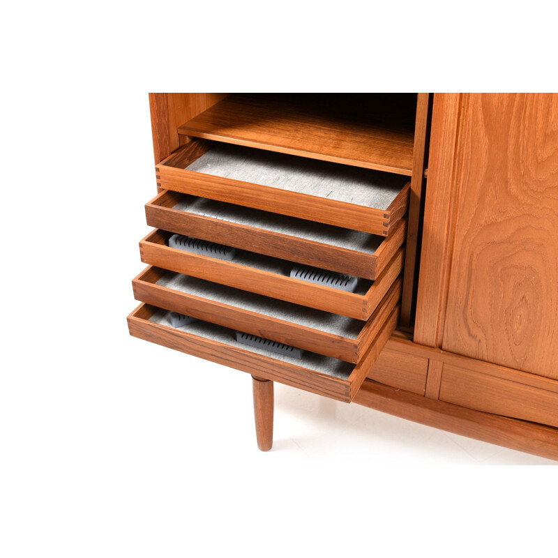 Vintage Danish highboard in teak by Gunni Omann for ACO