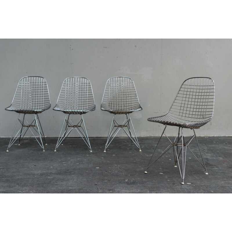 Set of 4 vintage chairs DKR by Eames