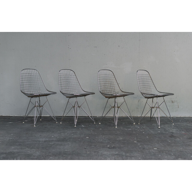 Set of 4 vintage chairs DKR by Eames