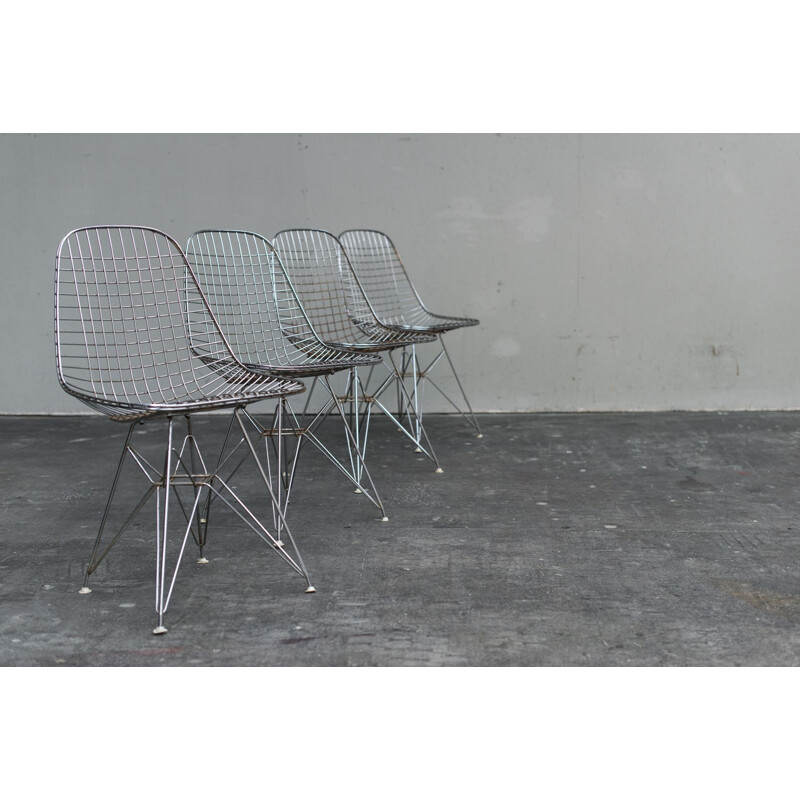 Set of 4 vintage chairs DKR by Eames