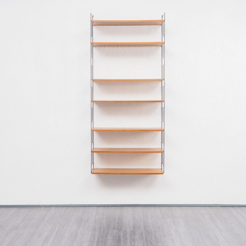 Vintage German shelf system in walnut