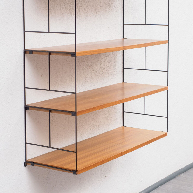 Vintage German shelf system in walnut