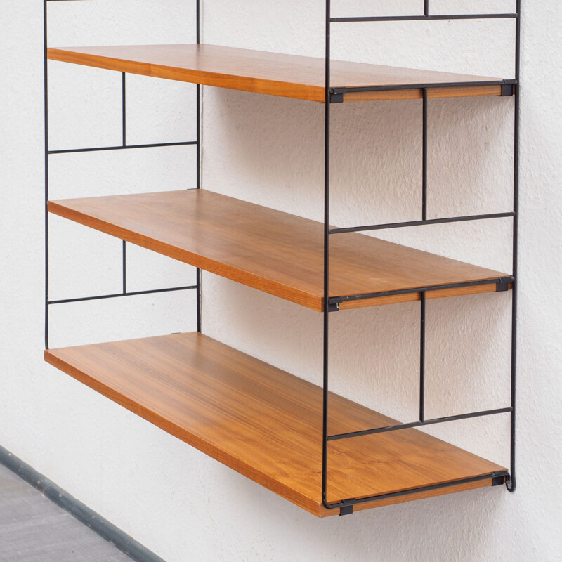 Vintage German shelf system in walnut