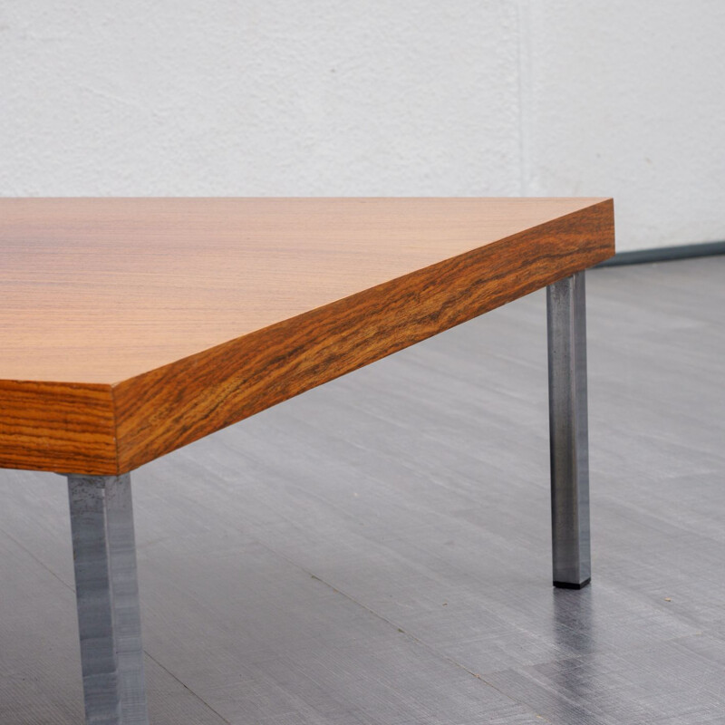 Vintage German coffee table in walnut