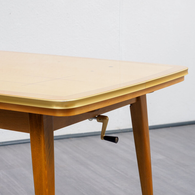 Table vintage réglable en hauteur en bois