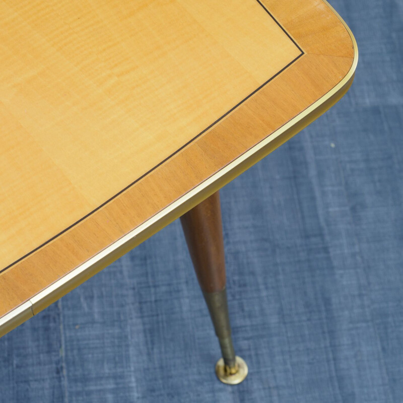 Vintage height-adjustable dining table in wood