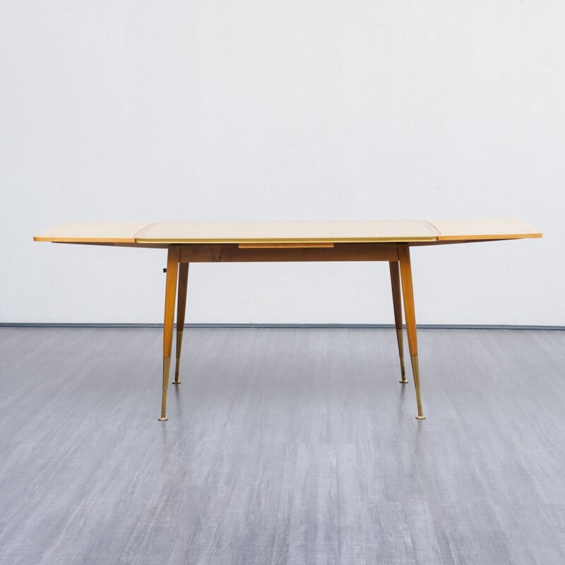 Vintage height-adjustable dining table in wood