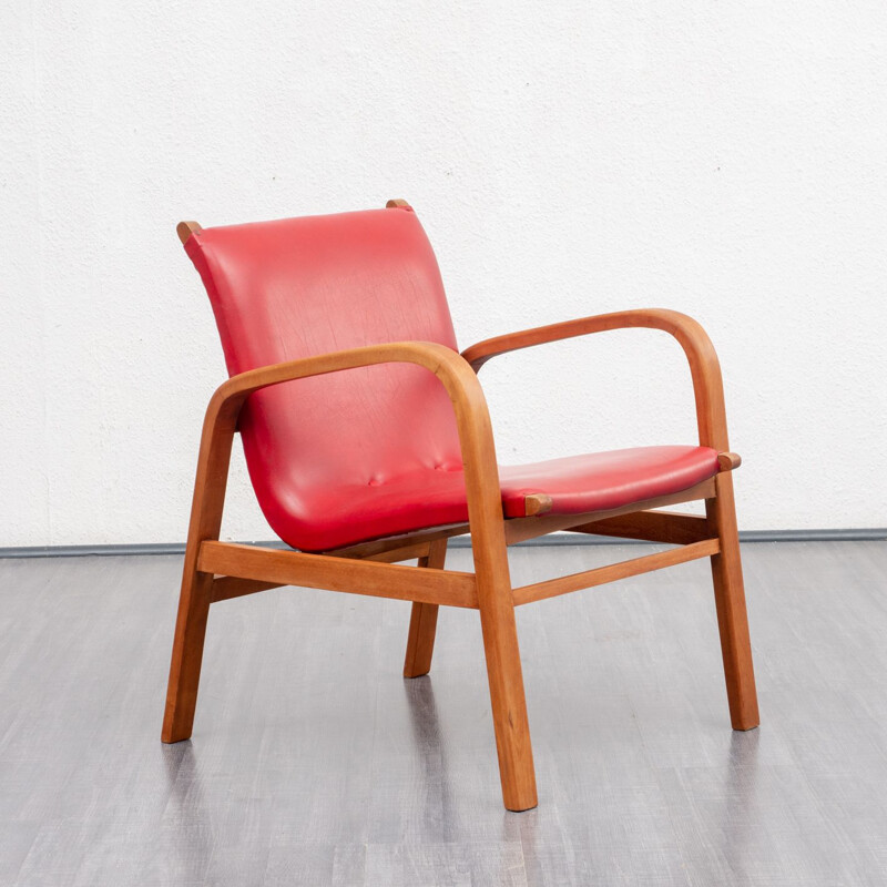 Vintage German red armchair