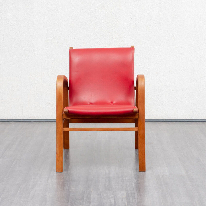 Vintage German red armchair