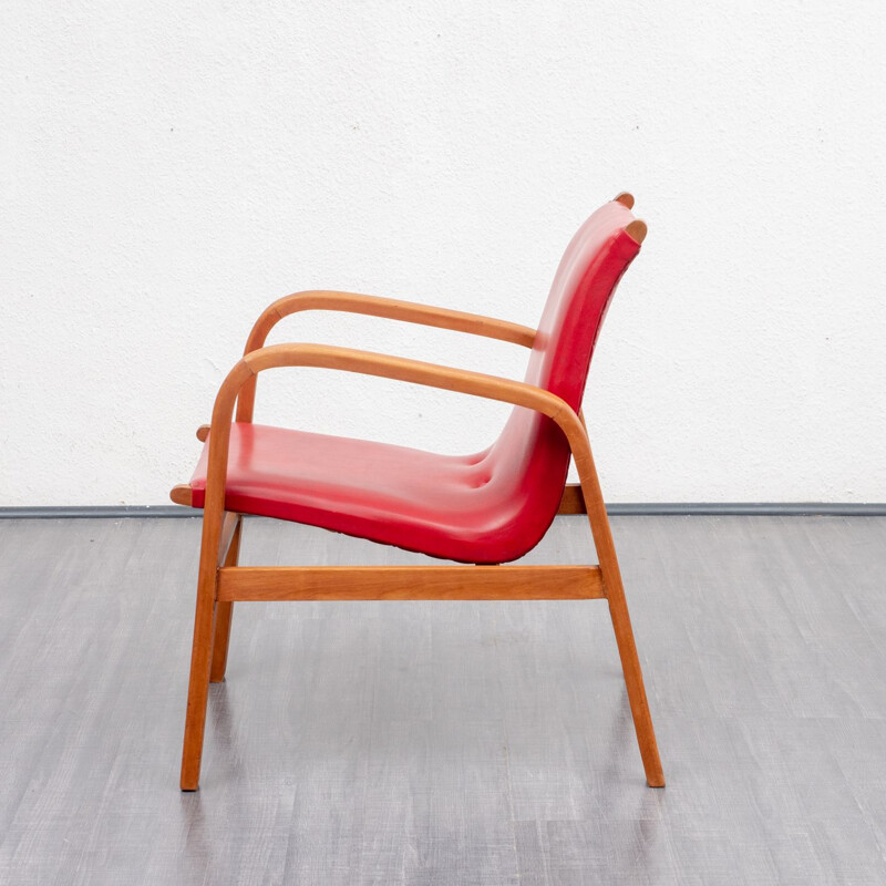 Vintage German red armchair
