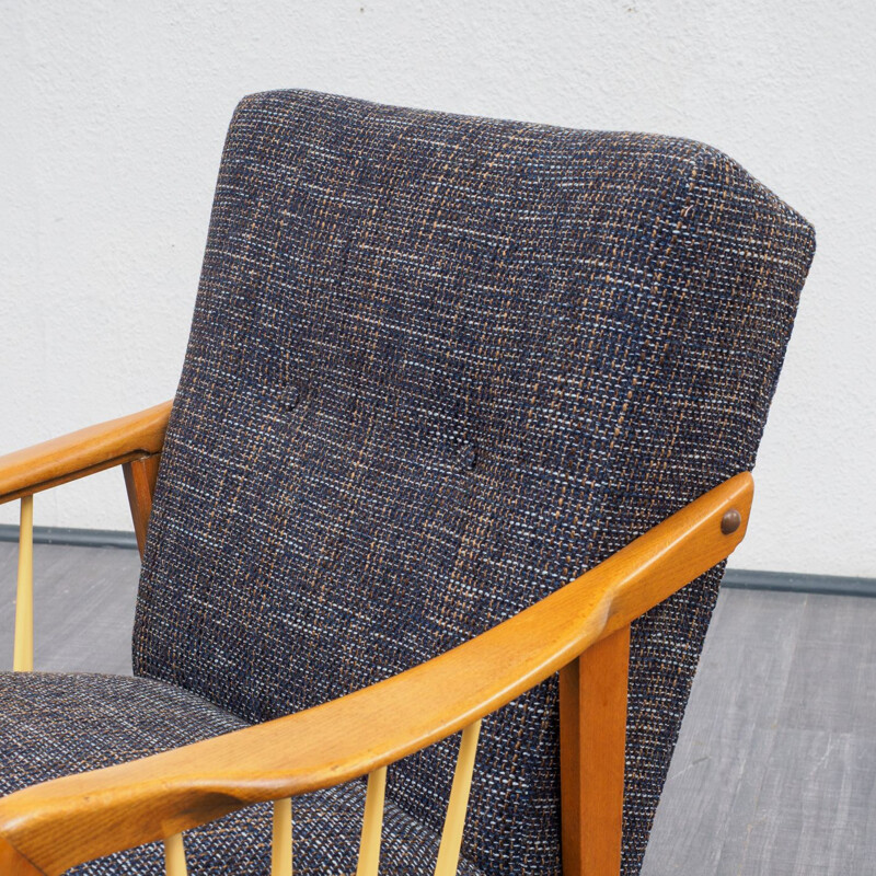 Vintage German armchair in solid beech wood