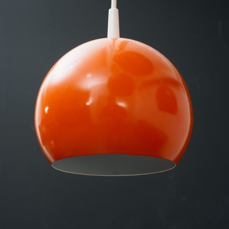 Vintage ceiling light "cascade" in orange metal