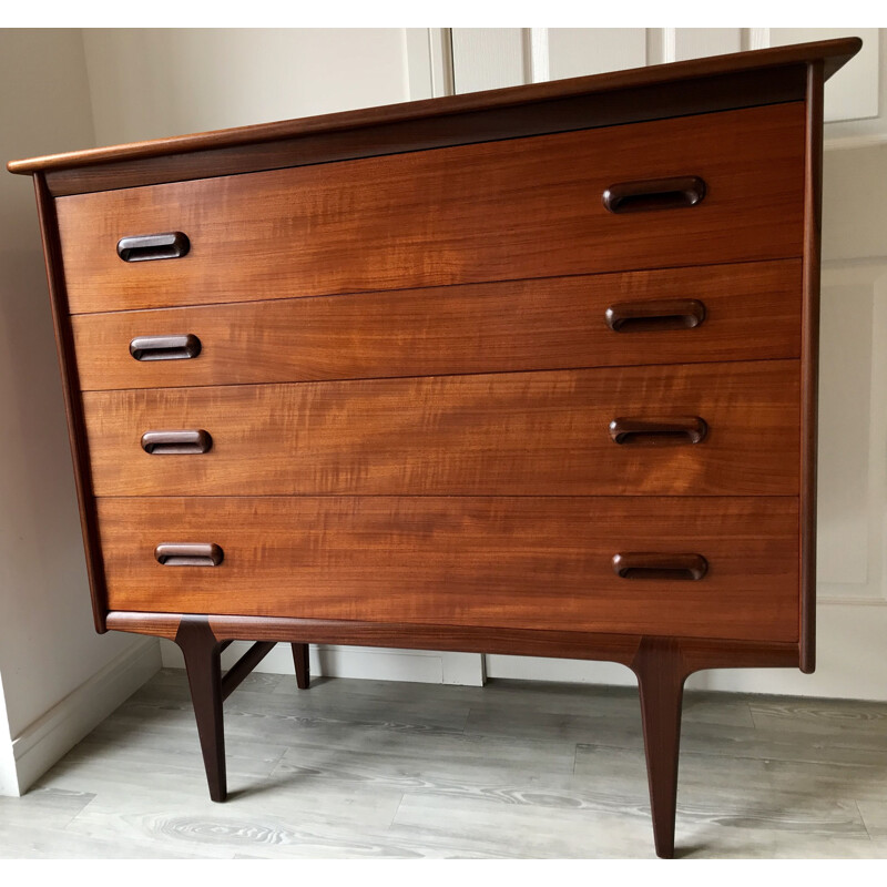 Vintage teak chest of drawers for Younger 1960