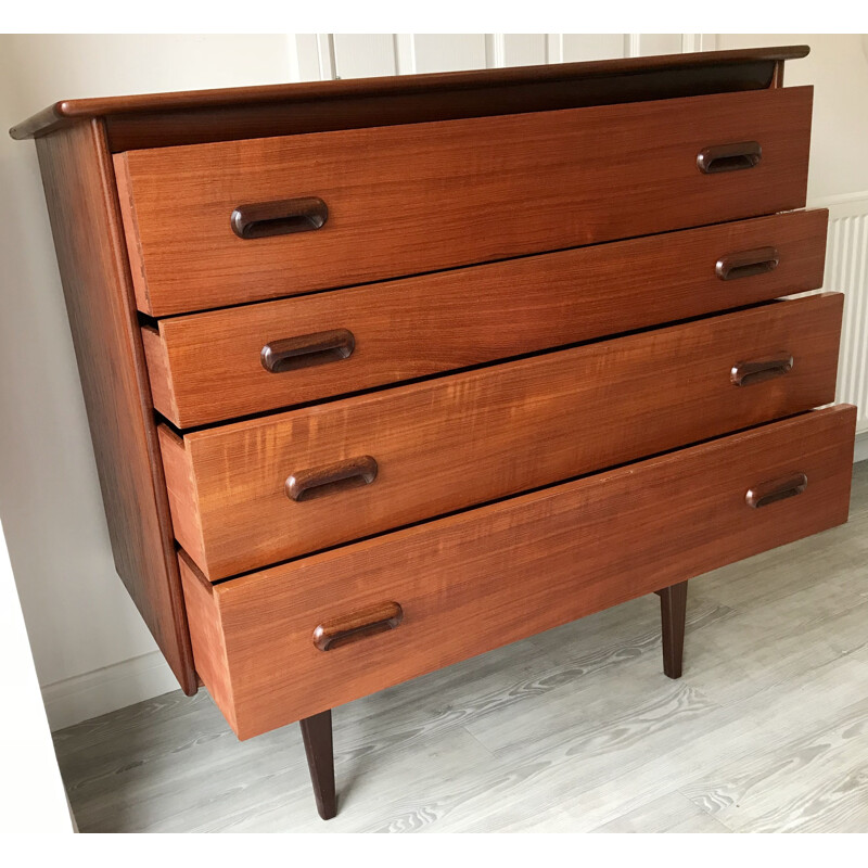 Vintage teak chest of drawers for Younger 1960