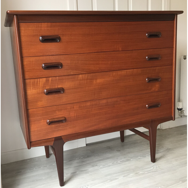Vintage teak chest of drawers for Younger 1960