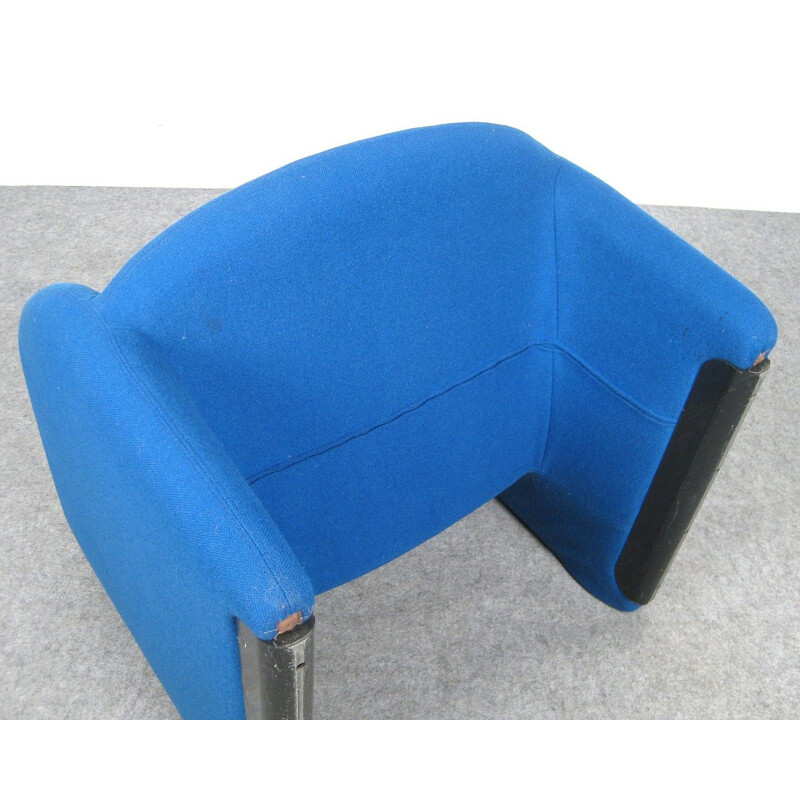 Vintage Ben armchair by Pierre Paulin for Artifort in blue fabric