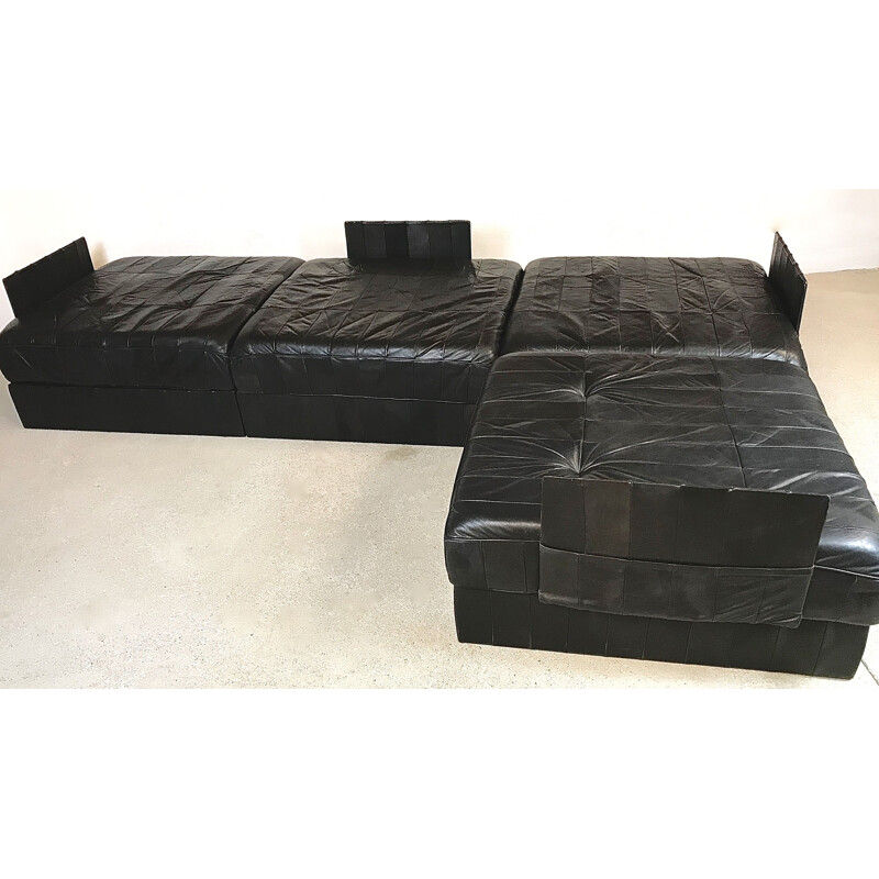 Vintage DS-88 Modular Patchwork-Leather Sofa by De Sede1970s