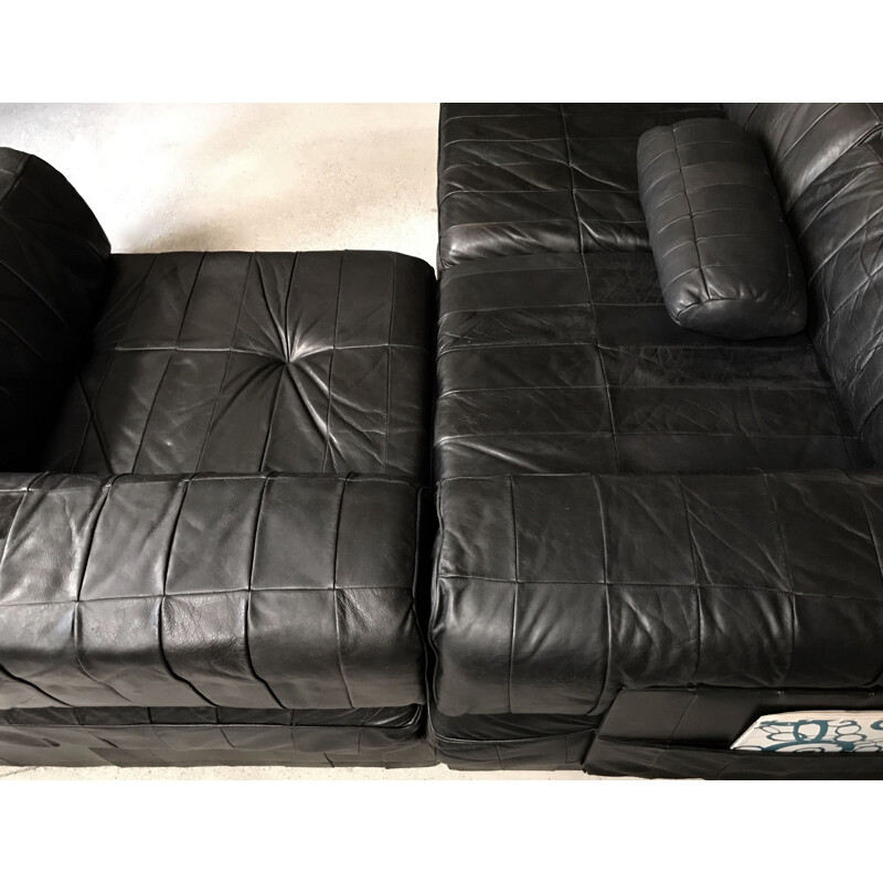 Vintage DS-88 Modular Patchwork-Leather Sofa by De Sede1970s