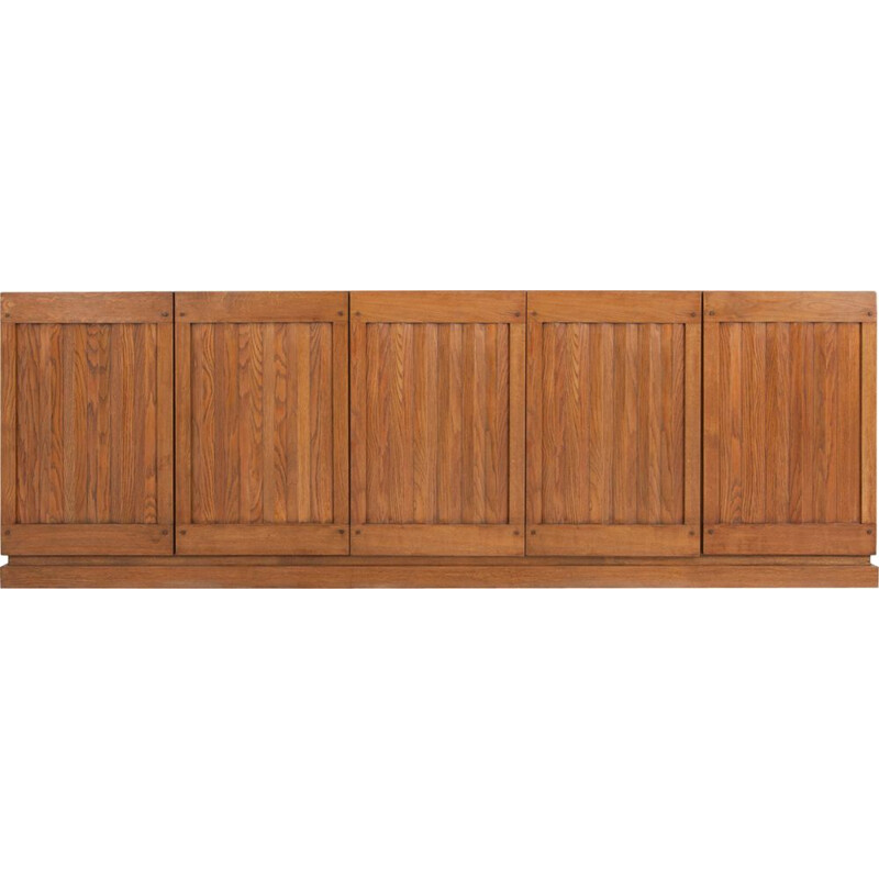 Vintage geometric sideboard in oak