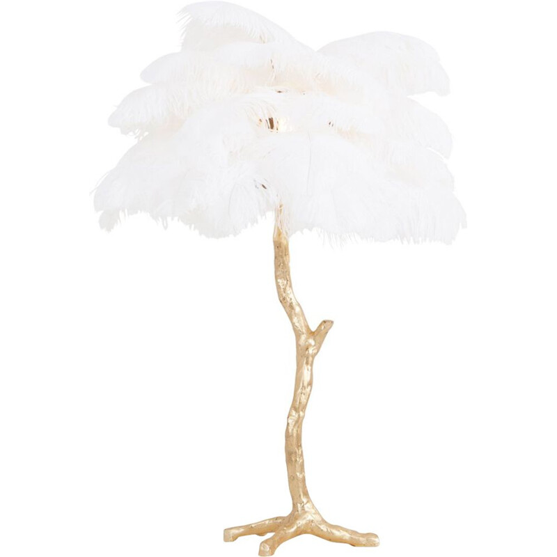 French lamp "Palm Tree" with white feathers